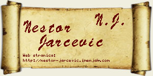 Nestor Jarčević vizit kartica